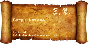 Bergh Natasa névjegykártya